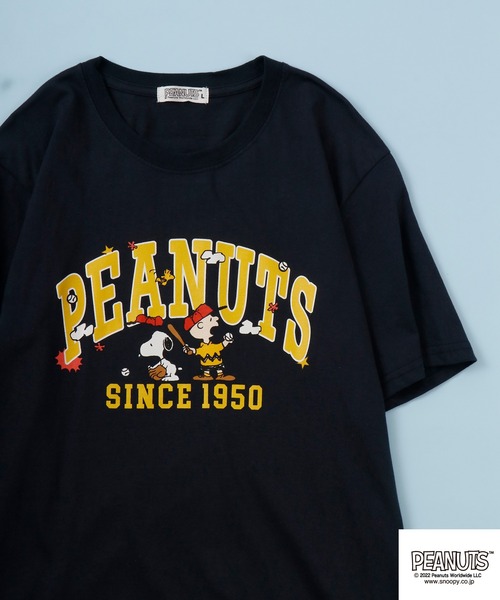PEANUTS tシャツ スヌーピー ワンポイント半袖Tシャツ メンズ