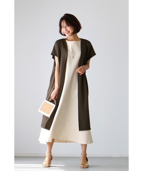 カーディガン Ehre styleオリジナル！二の腕隠しお洒落なUVジレ レディース Ehre style カーディガン styleオリジナル！二の腕隠しお洒落な