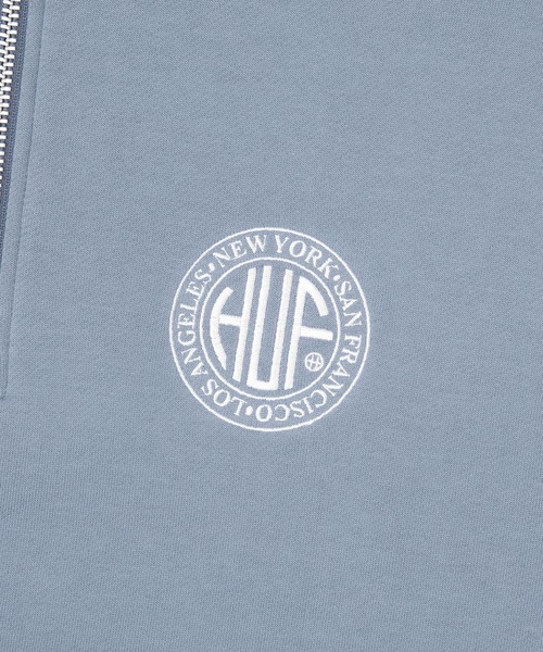 スウェット REGIONAL HALF ZIP FLEECE / HUF ハーフジップ フリース REGIONAL HALF ZIP FLEECE HUF ハーフジップ