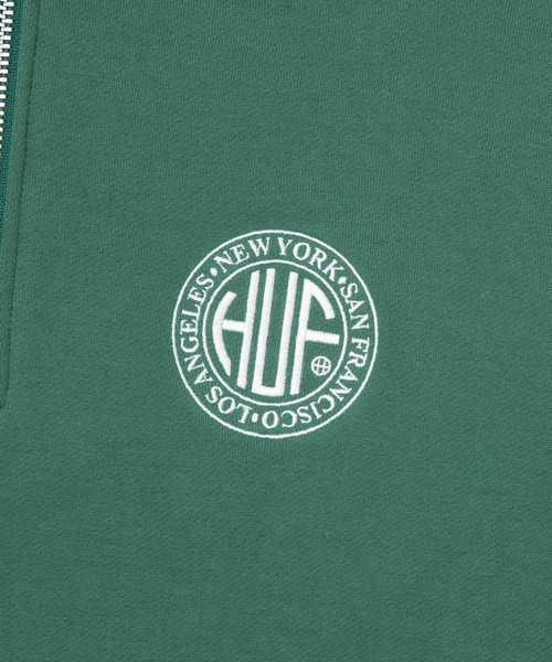 スウェット REGIONAL HALF ZIP FLEECE / HUF ハーフジップ フリース REGIONAL HALF ZIP FLEECE HUF ハーフジップ