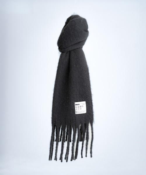 cash&barba カシミヤ マフラー ブラック cash&barba カシミヤ マフラー ブラック