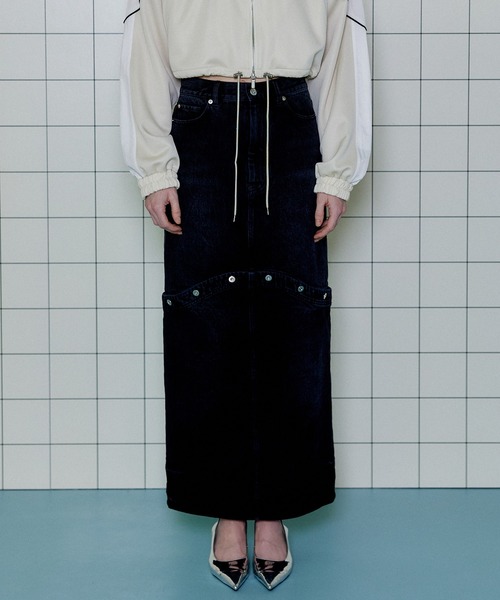 スカート デニム 2way Length Denim Skirt/2WAYレングスデニムスカート  