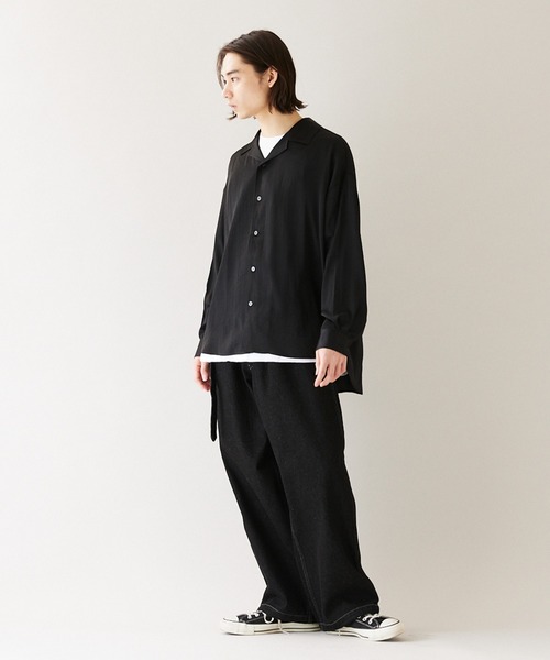 シャツ ブラウス メンズ 「ZOZO限定」Open Collar  satin SH / オープンカラー　サテンシャツ｜zozo｜11