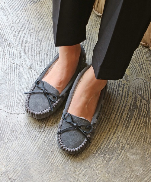 【新品】ミネトンカ モカシン リボン ファー CALLY STONE 23.0 Minnetonka ミネトンカ モカシン シューズ MINNETONKA CALLY 2