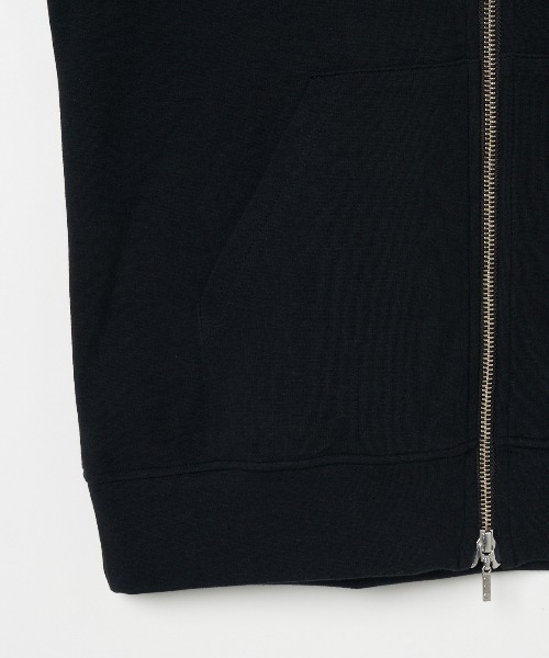 three dots（スリー ドッツ） パーカー ストレッチポンチ ジップ