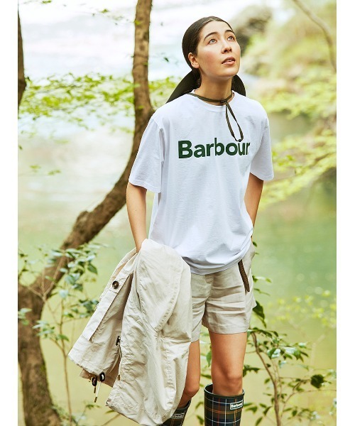 BARBOUR アウトトア オハサイス クラフィック Tシャツ Barbour tシャツ JAPAN LIMITED” バックプリント ビーコンロゴ