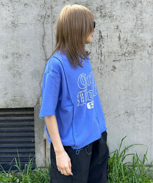 tシャツ シアータフタメローステッチT レディース ADAM ET ROPÉ FEMME(アダム エ ロペ ファム) / シアータフタ