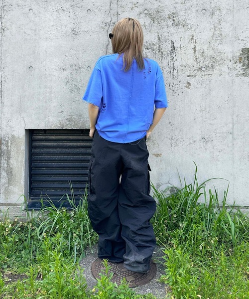 tシャツ ロックステッチダメージTシャツ レディース メンズ : ZOZOTOWN