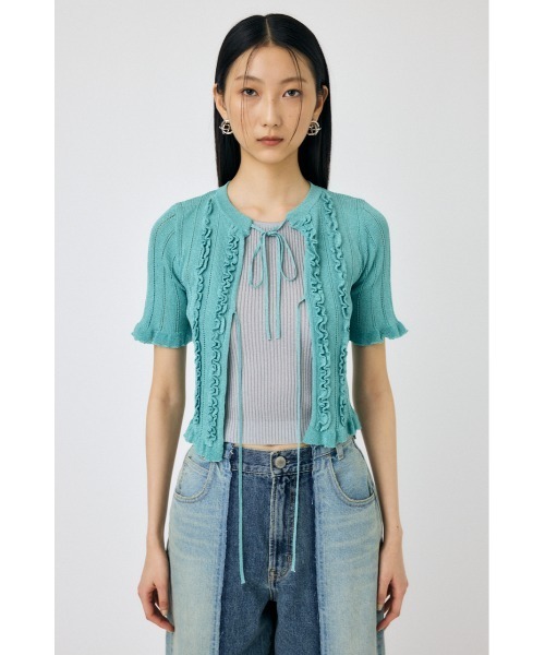 美品 MOUSSY マウジー レディース コート カーディガン MOUSSY カーディガン FRILL STRIPED レディース : ZOZOTOWN