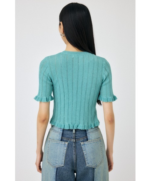 MOUSSY カーディガン FRILL STRIPED レディース : ZOZOTOWN