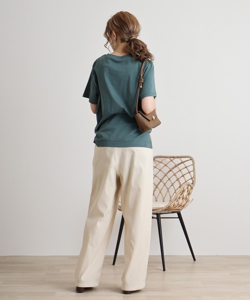 EGLANTINE tシャツ Eglantine ローズペトール加工 パイルロゴT