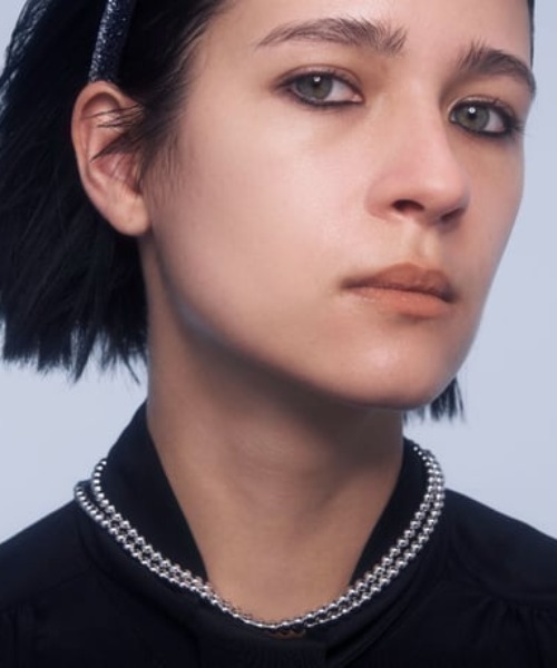 iris47 パール ロングネックレス IRIS47｜heather tie necklace ネックレス パール ベロアリボン