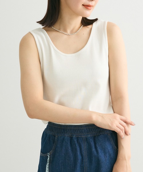 Green Parks タンクトップ ノースリーブ BEST PRICE 2WAYリブ