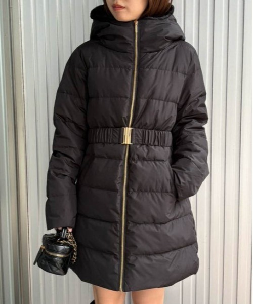 RANAN（ラナン） ダウンコート ダウンジャケット ウエストベルト付き