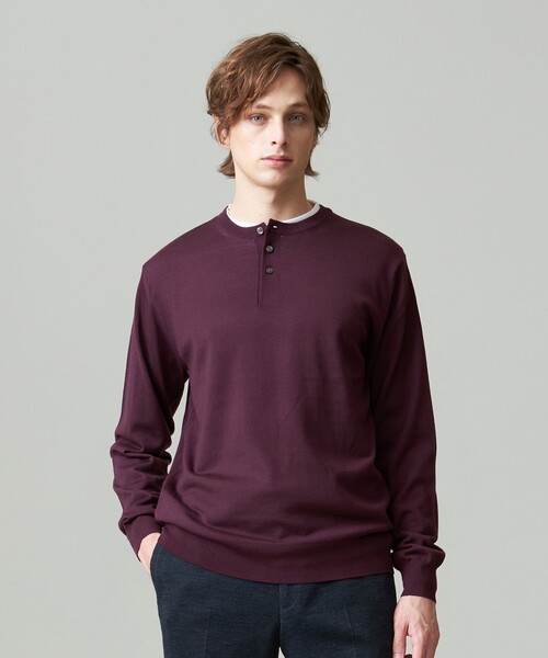 未使用★ナイスネス　JEFFREY RUST 長袖　ニット　メンズ　M J.PRESS（J.プレス） セーター ニット オメガツイスト ヘンリーネック