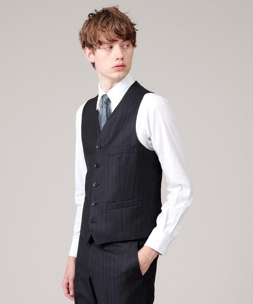 TAKEO KIKUCHI（タケオキクチ） スーツ ベスト 「DORMEUIL
