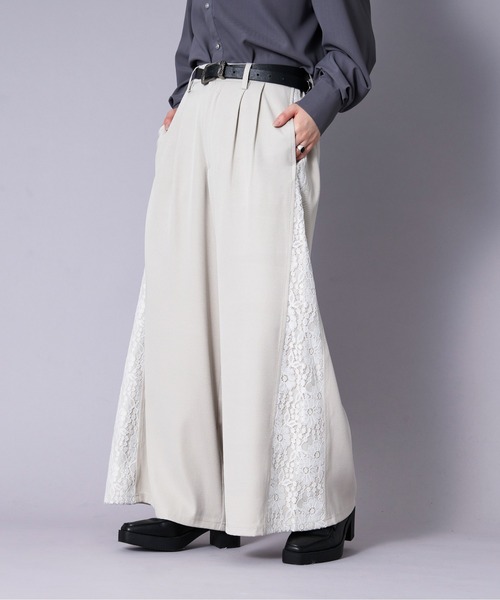 Ellno Loset パンツ 「25SS新カラー追加」サイドレースキリカエ
