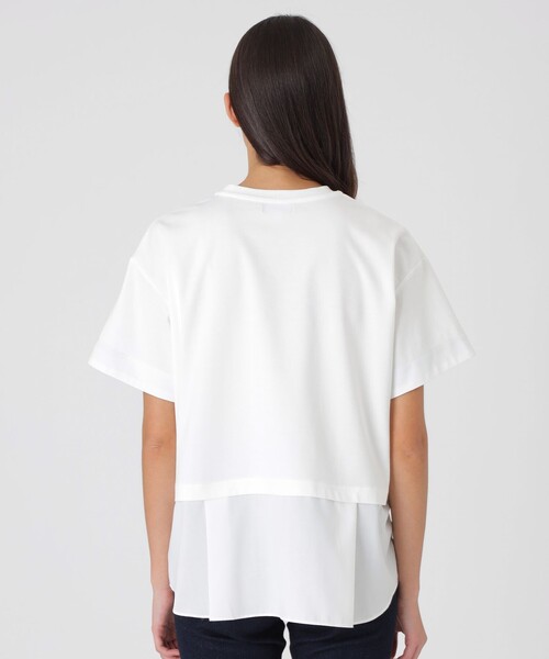 BLUE LABEL CRESTBRIDGE ブルーレーベルクレストブリッジ コンパクトクリアーポンチレイヤードライク カットソー Tシャツ サイズ38 トップス DL16279■ コンパクトクリアーポンチレイヤードライクトップス（カットソー