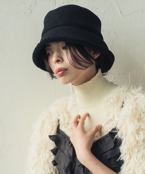 ORIENT MILLINERY 帽子 ハット MOU「ムー」ムートンボア バケット