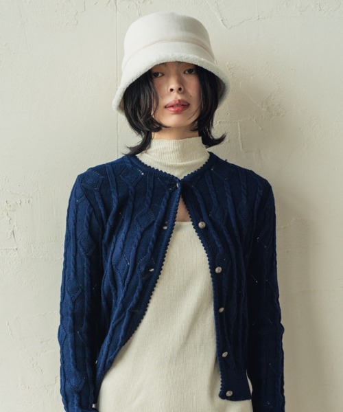 【美品】monzee バケットハット ALMO 帽子 ハット ポケッタブルバケットハット(NEZ) レディース メンズ