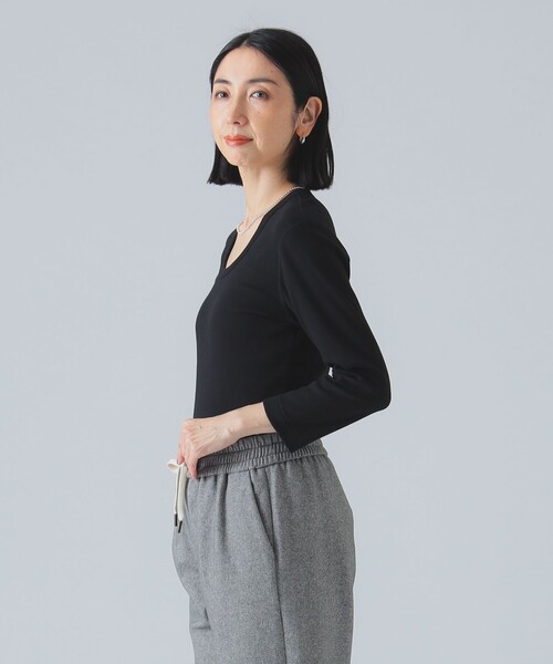 three dots（スリー ドッツ） tシャツ three dots / JESSICA 3/4