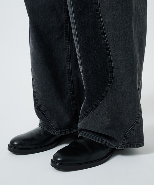 JieDa（ジエダ） ワイドパンツ ジーンズ SWITCHING OVER DENIM メンズ