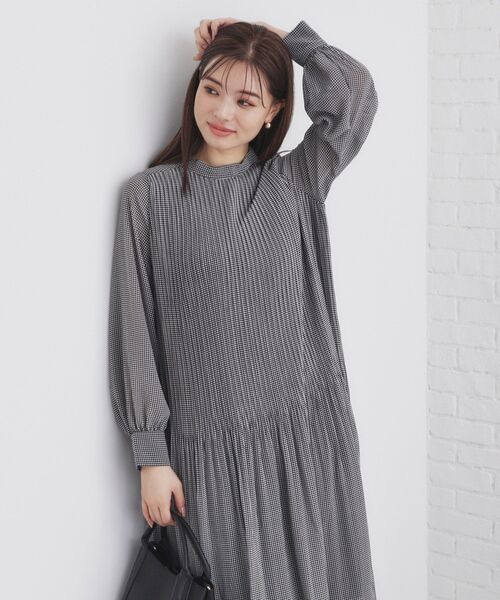 index ワンピース 2WAYリボン プリーツワンピース「洗濯機洗い可