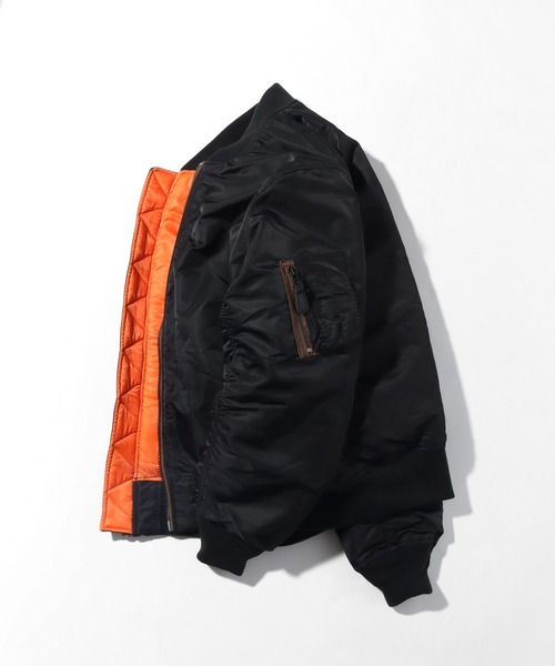 HOUSTON MA-1 ブラック×オレンジ サイズXL 極美品 HOUSTON（ヒューストン） ma1 ma-1 「HOUSTON/ヒューストン」MA-1