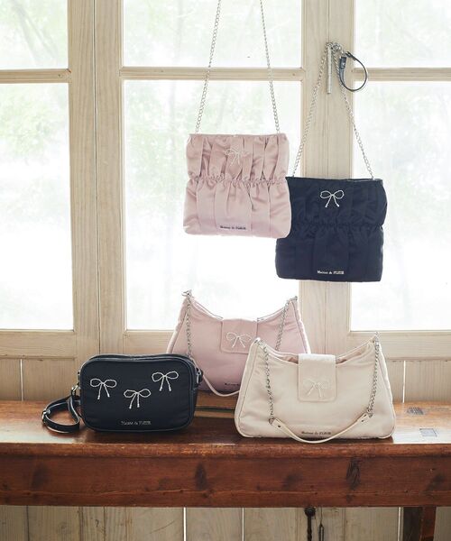 Maison de FLEUR ショルダーバッグ バッグ ビジューリボン