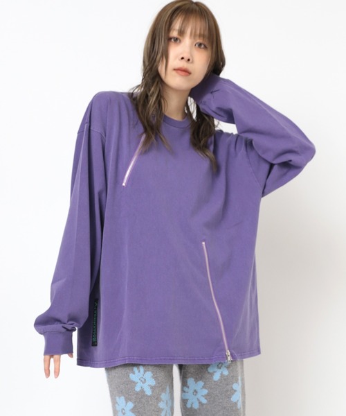 tシャツ M2359 ＺＩＰスラッシュロンＴ レディース