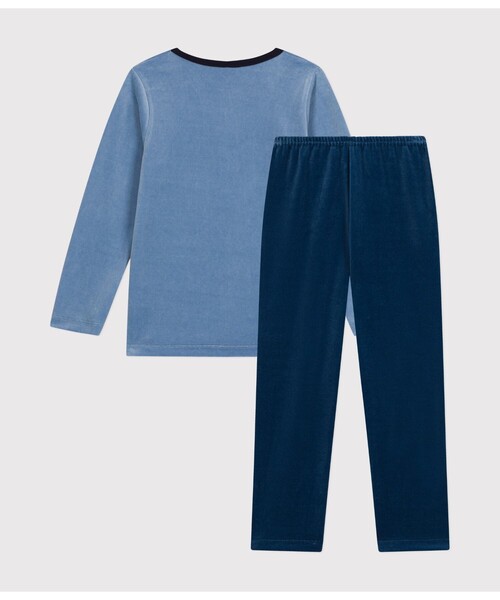 PETIT BATEAU（プチバトー） パジャマ ベロア長袖パジャマ キッズ 子供