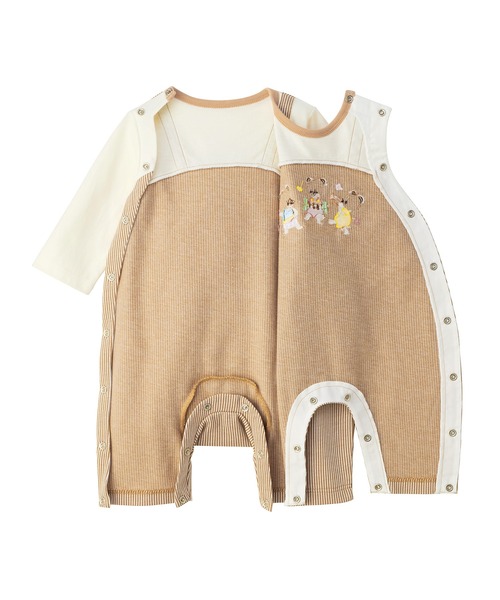 ベビー服 ロンパース ミキハウスベア7分丈カバーオール_6