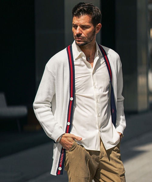 SOMEDIFF（サムディフ） カーディガン 「SOMEDIFF」トリコロール