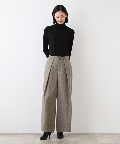 【INDIVI】美品 パンツ セットアップ ジャケット40 パンツ38 極美品・上40下38✨インディヴィ パンツ スーツ セットアップ