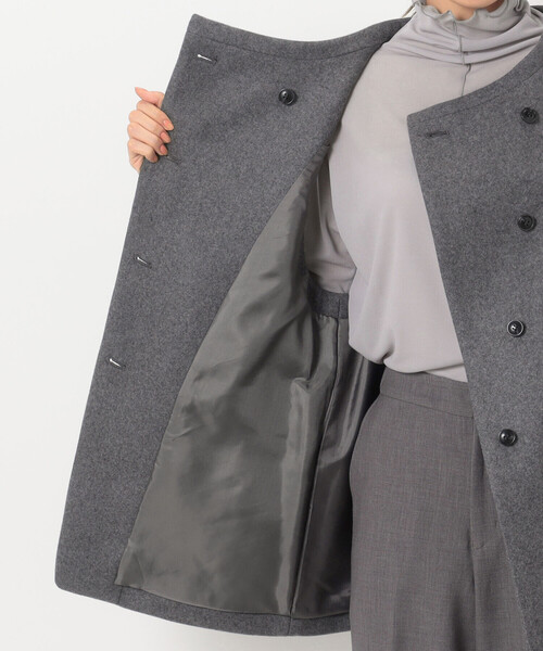 Gabardine K.T ベスト ジレ やわらかメルトン スタンドカラー