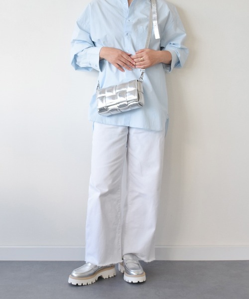 FABIO RUSCONI ホワイト ローファー 厚底 FABIO RUSCONI ローファー 「FABIO RUSCONI」ラウンドトウ厚底