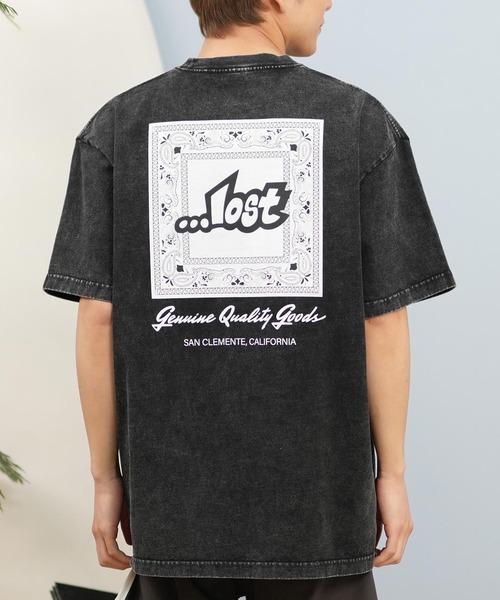 tシャツ lost/ロスト 半袖Tシャツ/半袖Tee ボックスロゴ バンダナ ユニセックス L25S-2102 メンズ レディース | LOST