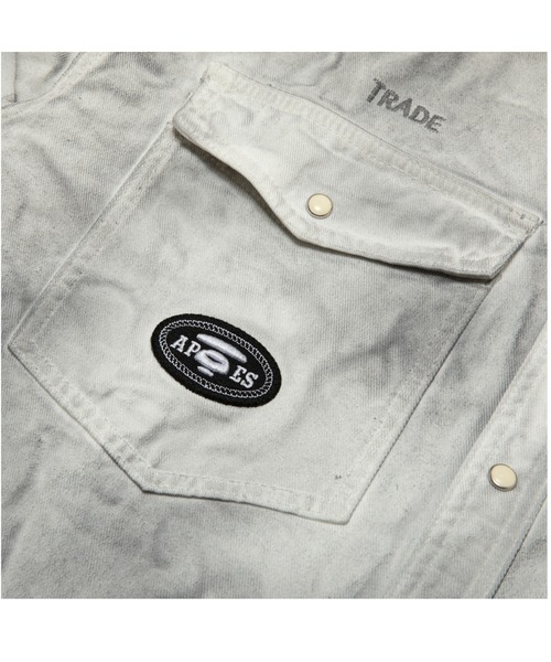 Aape デニムシャツ XL グレー AAPE BY A BATHING APE（エーエイプバイアベイシングエイプ） シャツ
