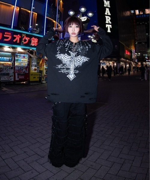 REFLEM tシャツ 「REFLEM/レフレム」グランジレイヤードL/S TEE