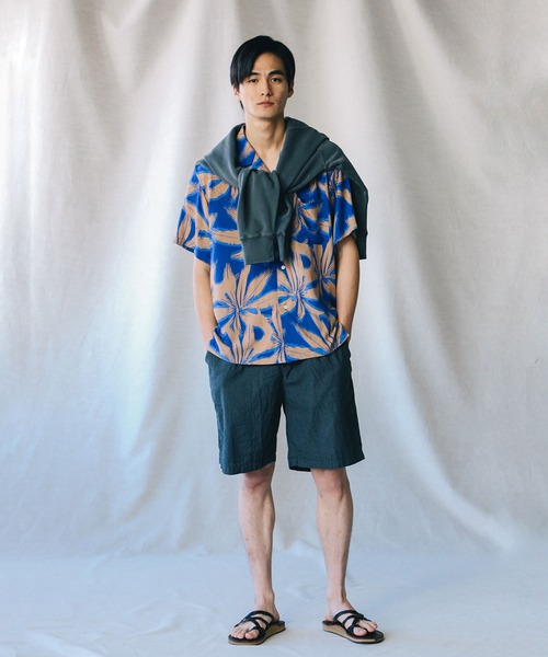 MALBON ☆GOLF メンズ ショートスリーブシャツとショートパンツ セット Amazon | [ピン アパレル] メンズ ショートパンツ (クロス