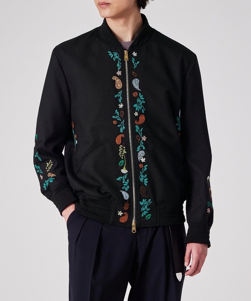 Paul Smith ブルゾン アウター ウールホップサック エンブロイ