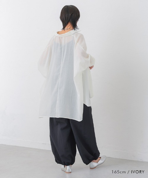 ブラウス シャツ シアーBIGシャツ レディース : ZOZOTOWN Yahoo
