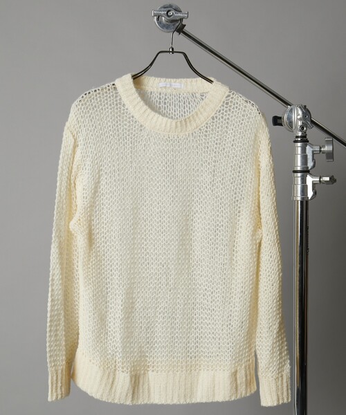 「Firsthand」 長袖ニット M オフホワイト メンズ_画像2