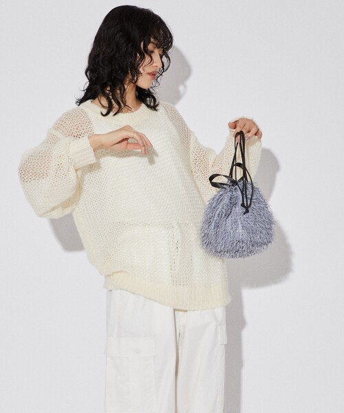 「Firsthand」 長袖ニット M オフホワイト メンズ_画像9