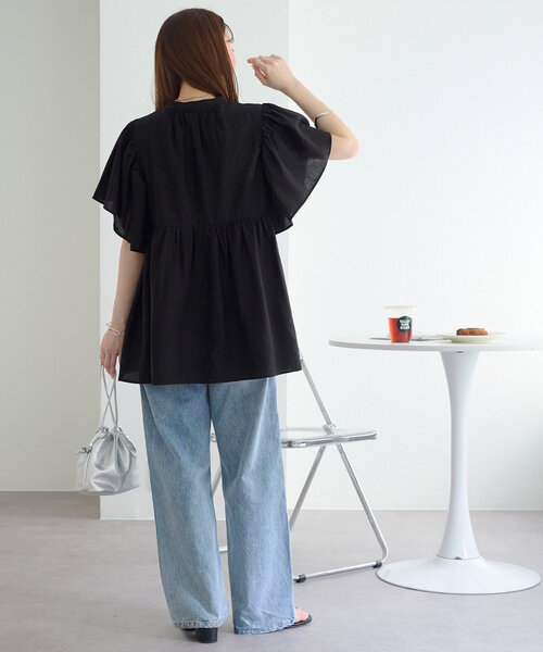 ブラウス シャツ コード刺繍ブラウス レディース Discoat ブラウス シャツ コード刺繍ブラウス レディース