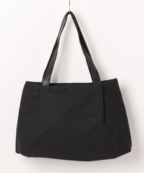 黒キャンバス トートバッグ ジッパーポケット付き Sakka トートバッグ 「ファスナー仕様」 キャンバストートバッグ