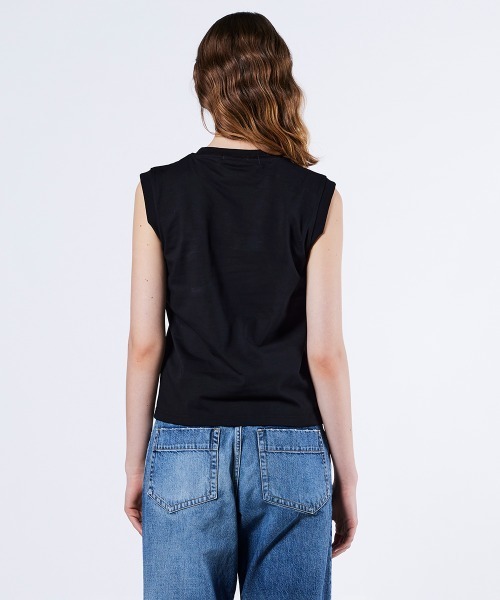 DOUBLE STANDARD CLOTHING tシャツ Dロゴ刺繍ノースリーブ