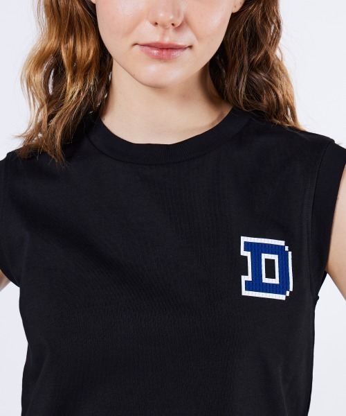DOUBLE STANDARD CLOTHING tシャツ Dロゴ刺繍ノースリーブ