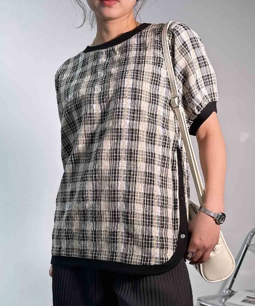 AS KNOW AS（アズノゥアズ） tシャツ ○裾マルっと サイドボタンリブ