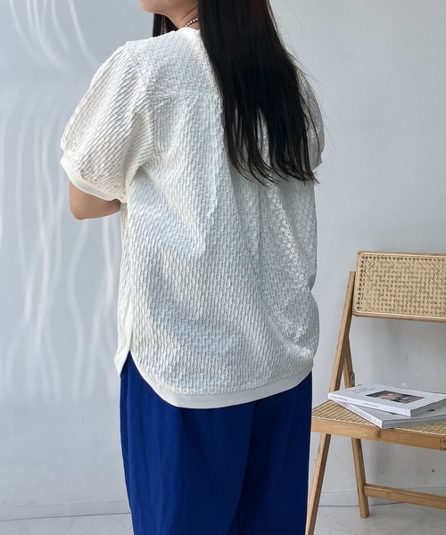 AS KNOW tシャツ ○裾マルっと サイドボタンリブ半袖プル